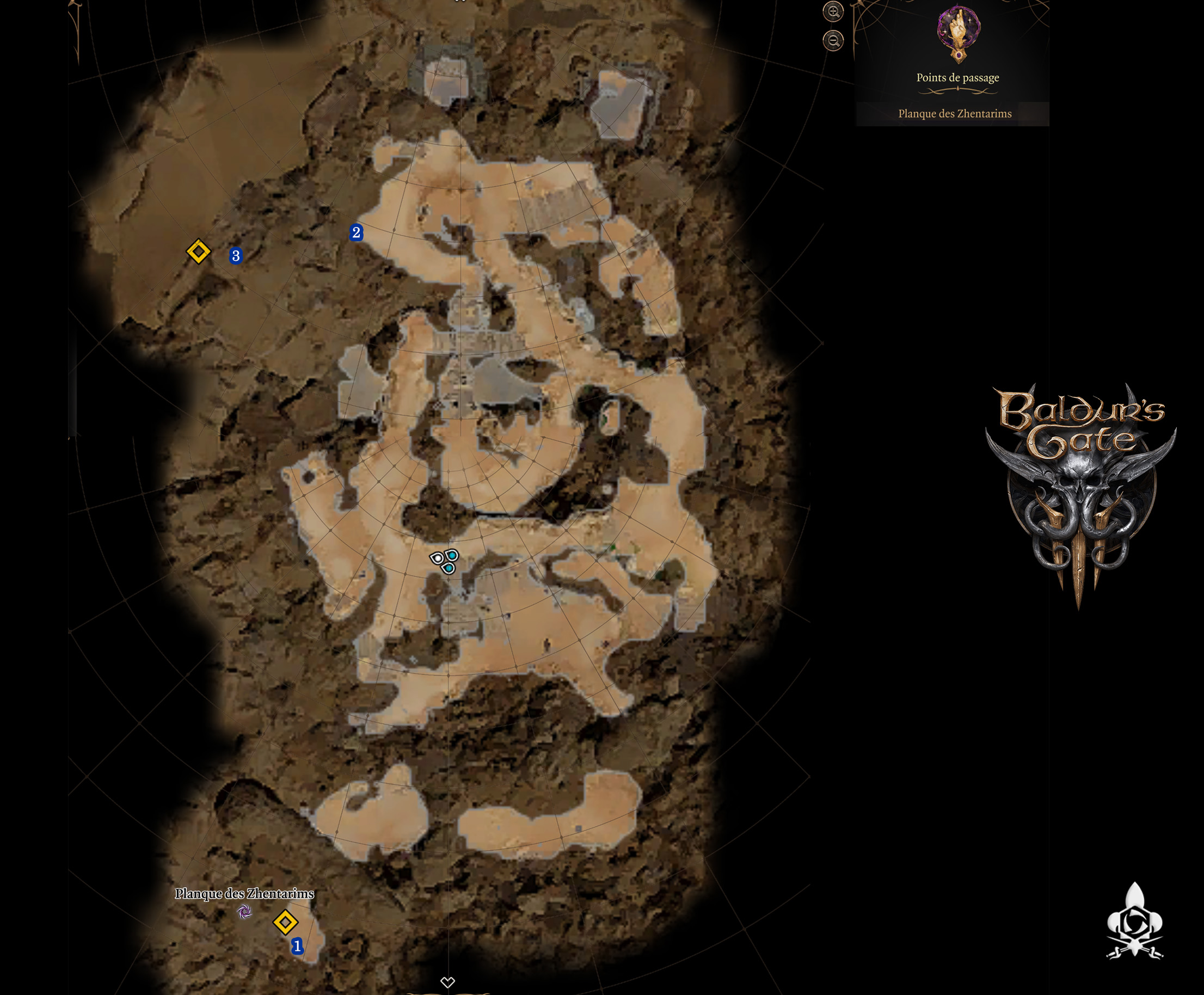 Map planque des Zhentarim BG3