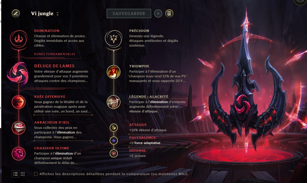 Les runes de Vi pour la saison 11 jungle