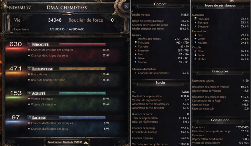 statistiques assasin 1.1 wolcen