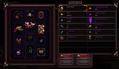 L'inventaire d'Hero Siege