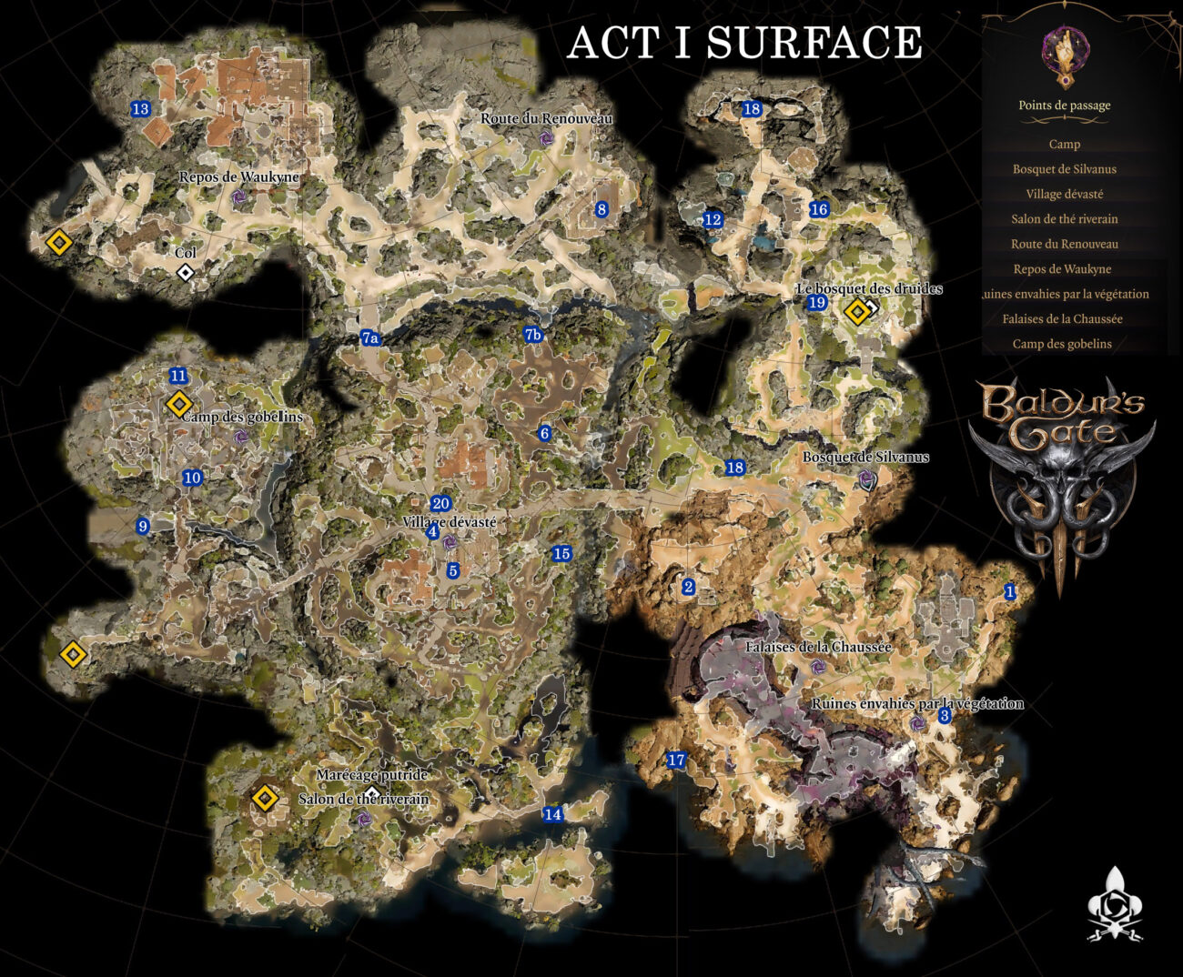 Map Surface secret acte 1 Baldur's Gate 3