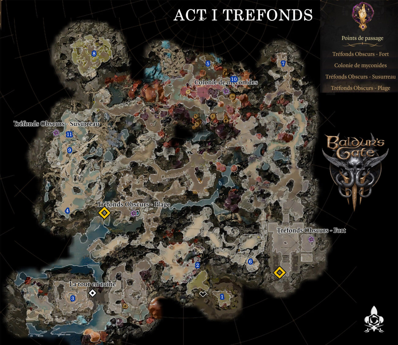 Map Tréfonds secret acte 1 Baldur's Gate 3
