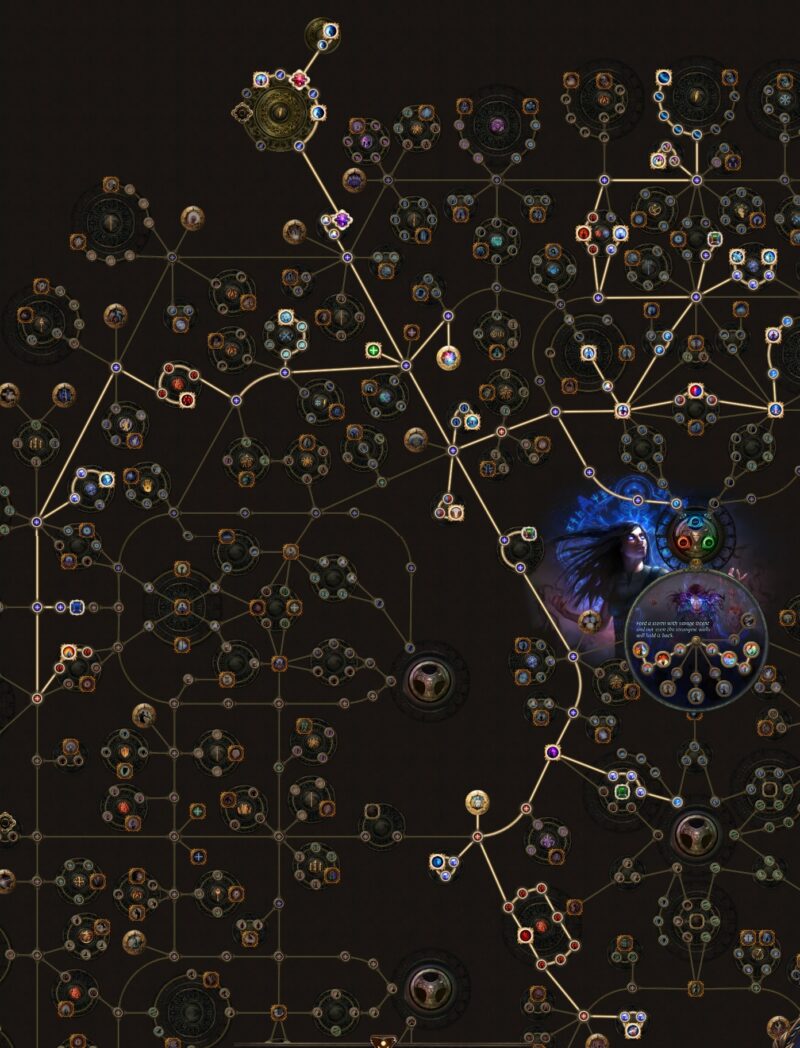 Arbre des passifs Witch Elementalist Vaal Spark Archamage full content Path of Exile 3.13