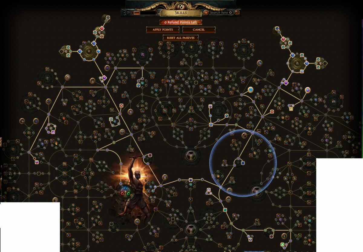 Passif tree Build Auradin Path of Exile 3.13