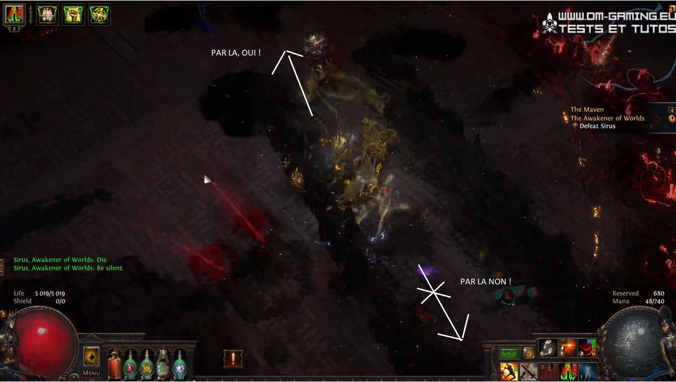 Sortir du couloir de Sirus