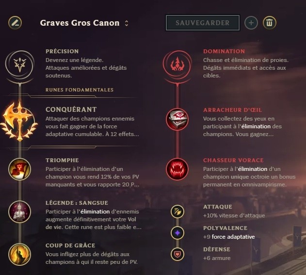 Graves jungle S11 runes gros canon League of legends