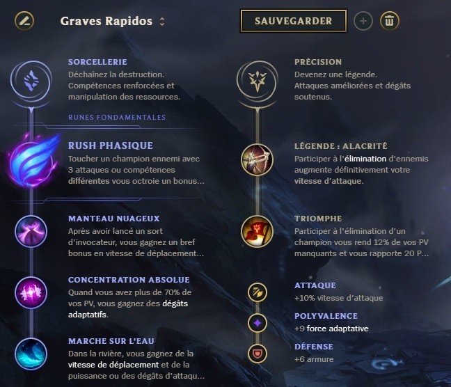 Graves jungle S11 runes rapidos League of legends