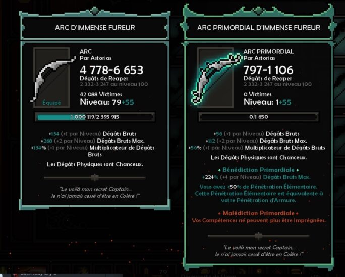 arc primordial d'immense fureur the slormancer