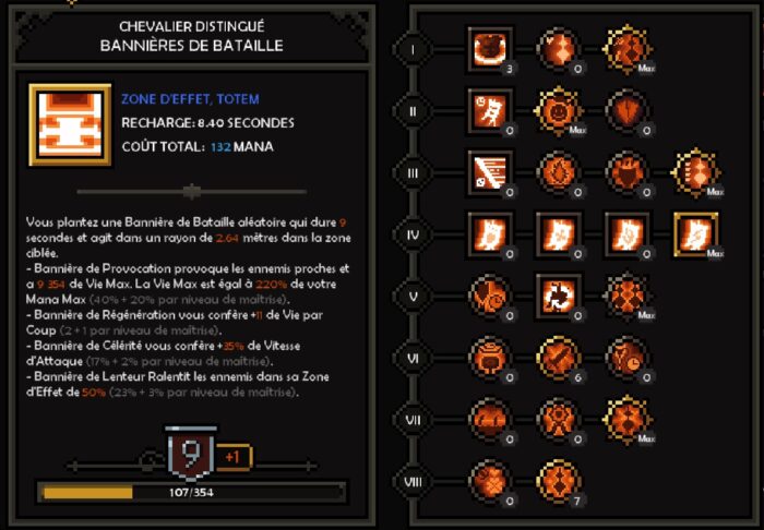 bannière de bataille puissant chevalier build the slormancer dm gaming