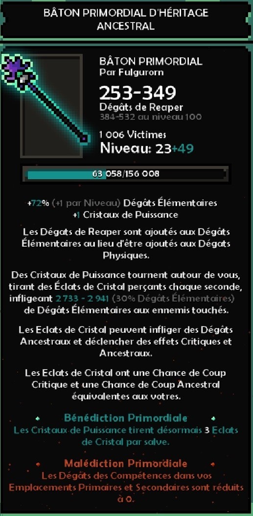 baton primordial d'héritage ancestral the slormancer dm gaming