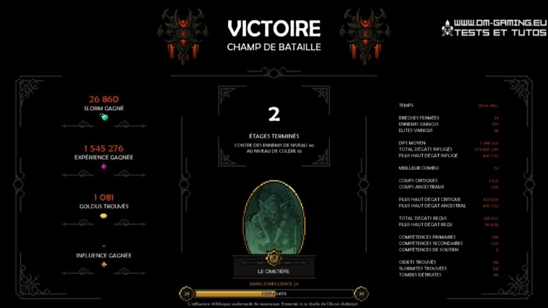 colere 10 Build Chevalier The Slormancer Colère X Tank Epines