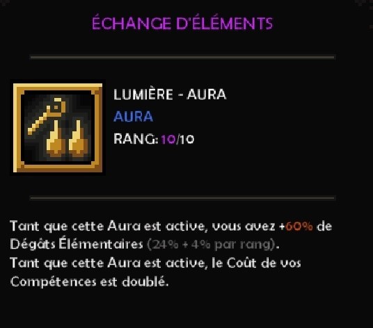 echange d'elements aura ancestral the slormancer