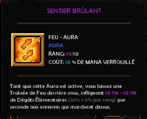 sentier brulant aura ancestral the slormancer