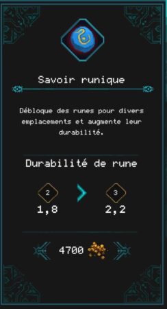 ameliorer les runes children of morta