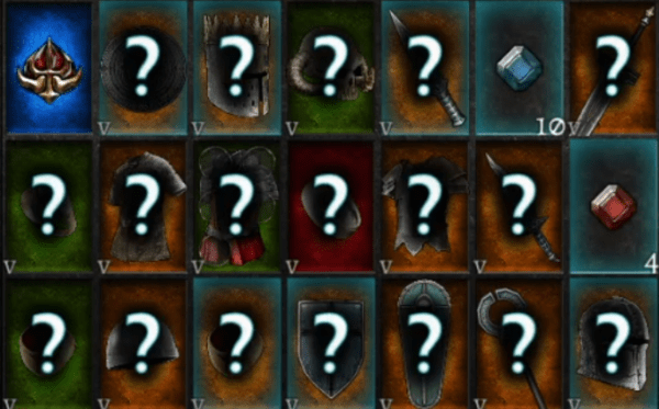 le loot récupéré dans le royaume de l'avarice Anima