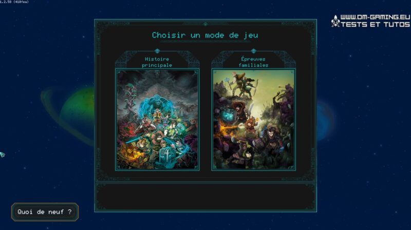 les modes de jeux Children of Morta Dm Gaming