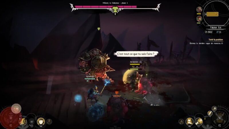 Les boss BlightBound Test, rogue-lite scroller 2.5D coop