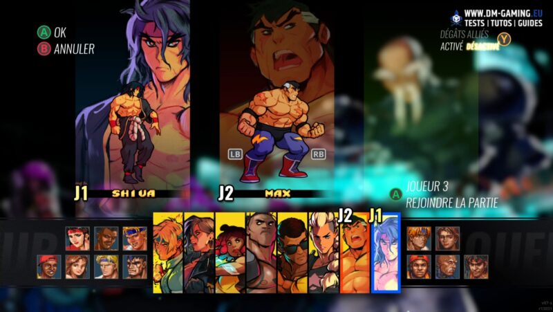 Roster complet DLC Streets of Rage 4 Mr. X Nightmare