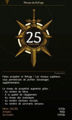 Le niveau de refuge avec le npc Ancien BlightBound